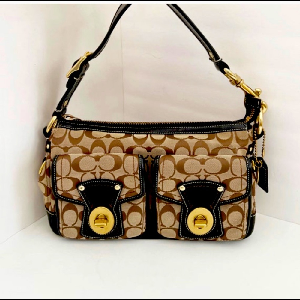 Vintage COACH Bag vachetta leather flap, 65th anniversary